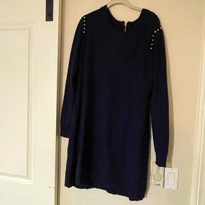 Juicy Couture navy studded sweater dress